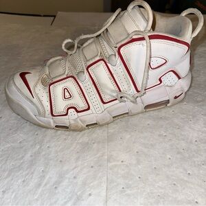 Nike Kids White and Red Sneakers